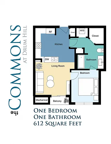 Floor plan One Bedroom Renovated