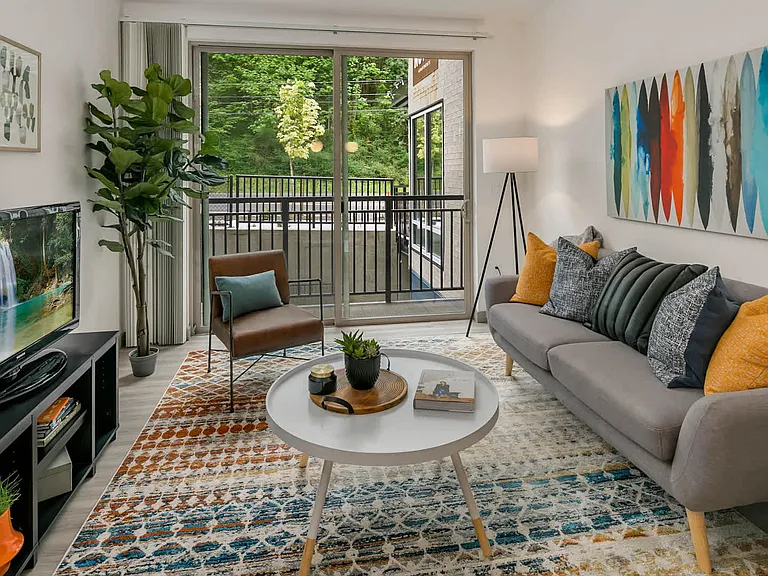 Living Room with Expansive Windows
