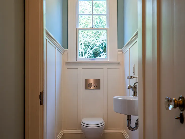 Powder room on main floor.