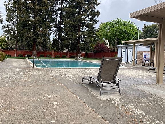 community pool with restroom