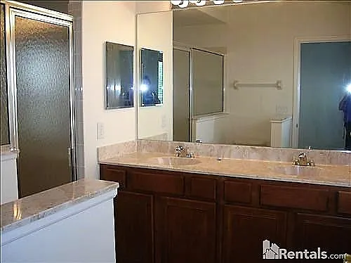 Master bath with large walk in Shower