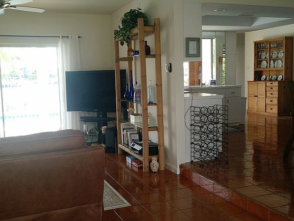 Living room into kitchen