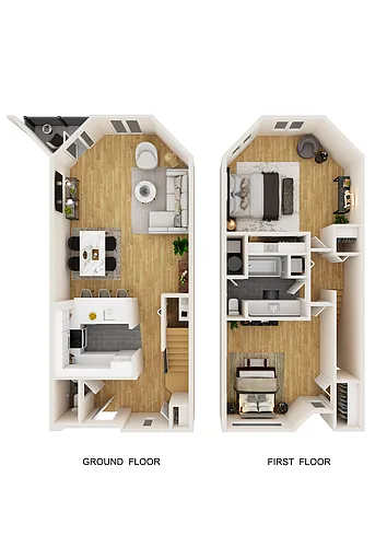 Floor plan 2BD/1.5BA