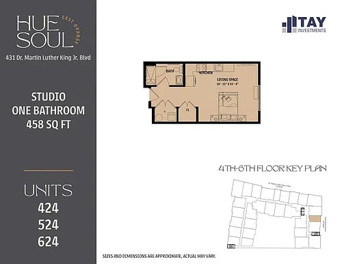 Floor plan Studio B