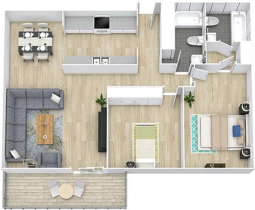 Floor plan 2x2 Prospective Superior