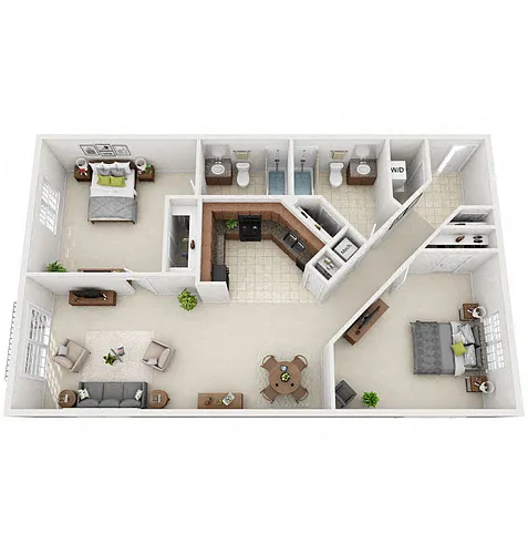 Floor plan 2-D1