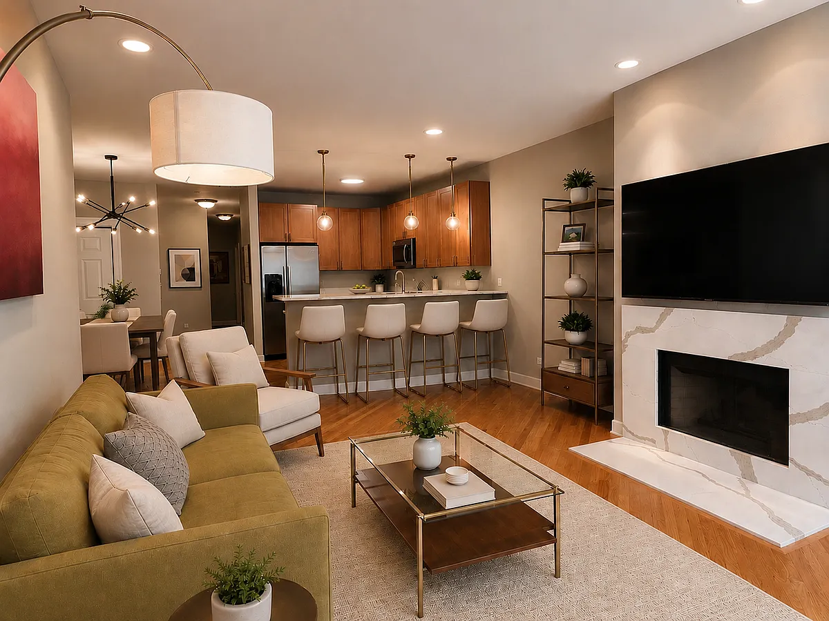 Living Room - 2417 W Cortland St #1
