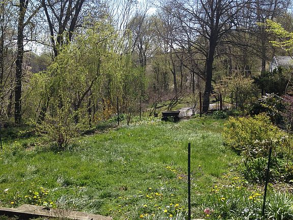 View of yard from deck.