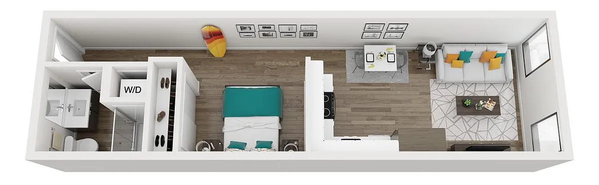 Floor plan Alcove One Bedroom