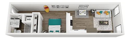 Floor plan Alcove One Bedroom
