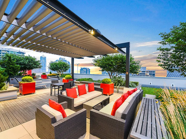 Our rooftop garden affords residents with stunning views of the Puget Sound, Olympic mountains and the iconic Space Needle