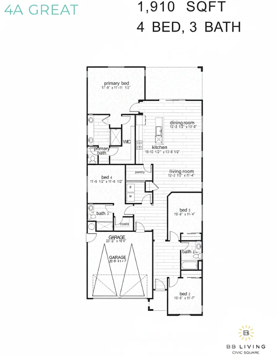 Floor plan 4A Great