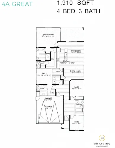 Floor plan 4A Great
