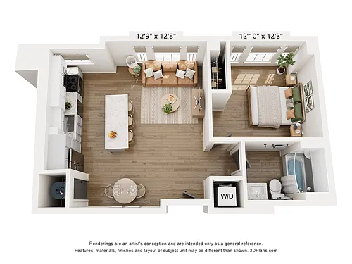Floor plan 1BR TYPE C