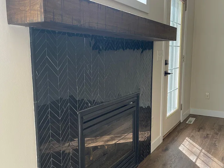 Family room with cozy gas fireplace