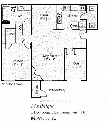 Floor plan Martinique