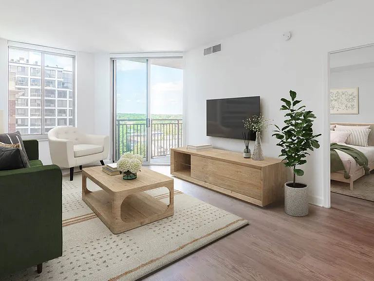 Living Room with Balcony and Hard Surface Flooring