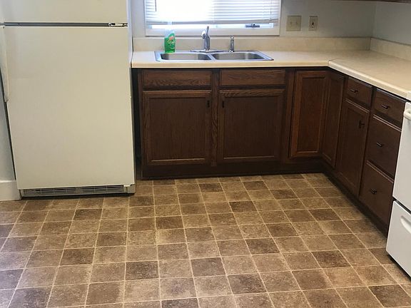 Kitchen with view to backyard