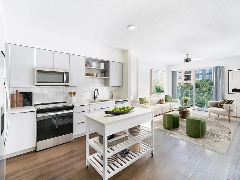 Light and dark kitchen and bathroom finish options let you tailor your space, all within easy reach of Tampa's Encore District.