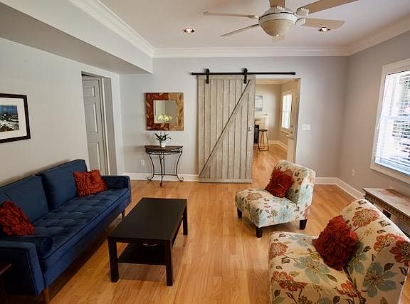 This photo is taken standing in the door. Private entrance to your apartment.