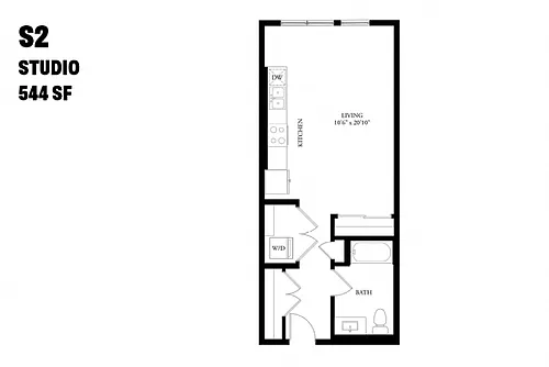 Floor plan Studio S2
