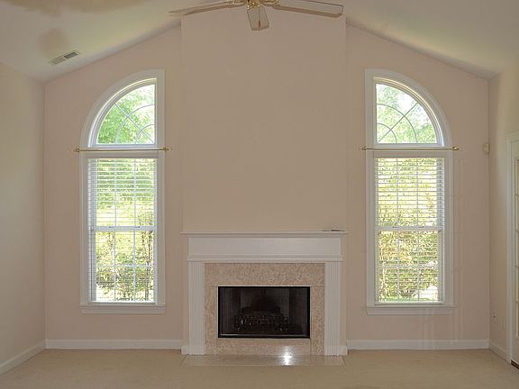 Living room with gas fp