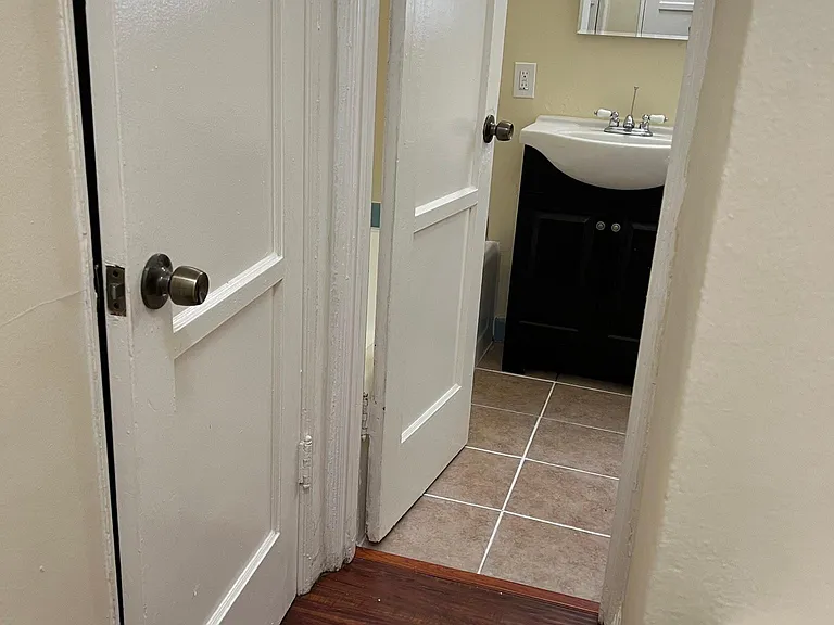 Hallway to bathroom