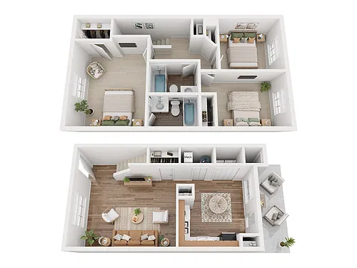 Floor plan 3x2 Townhouse