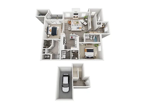 Floor plan B3 2X2