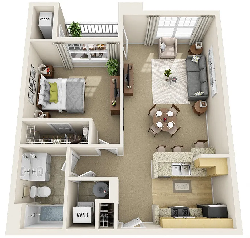 Floor plan Newbury - Renovated