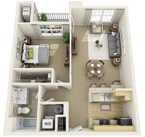 Floor plan Newbury - Renovated