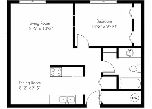 Floor plan One Bedroom