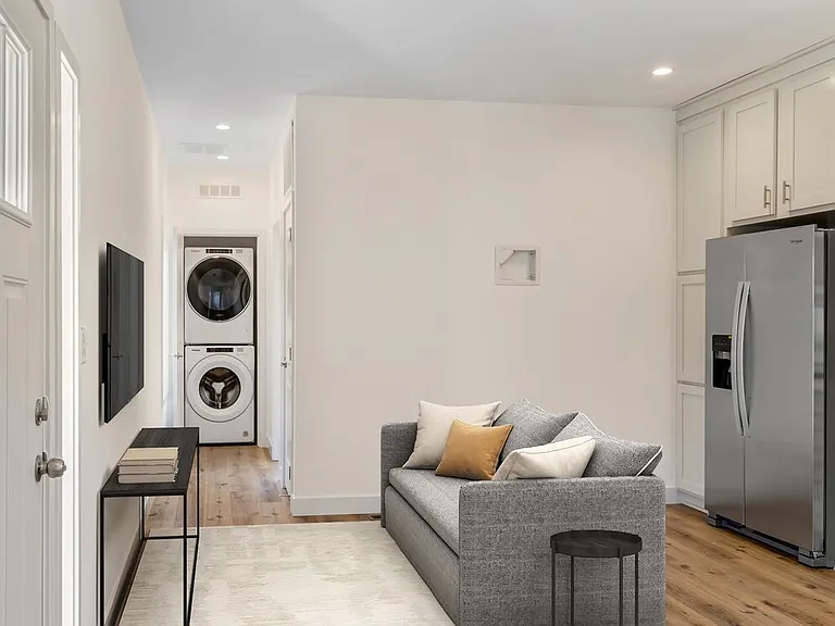 Freestanding Home living room with hard surface flooring