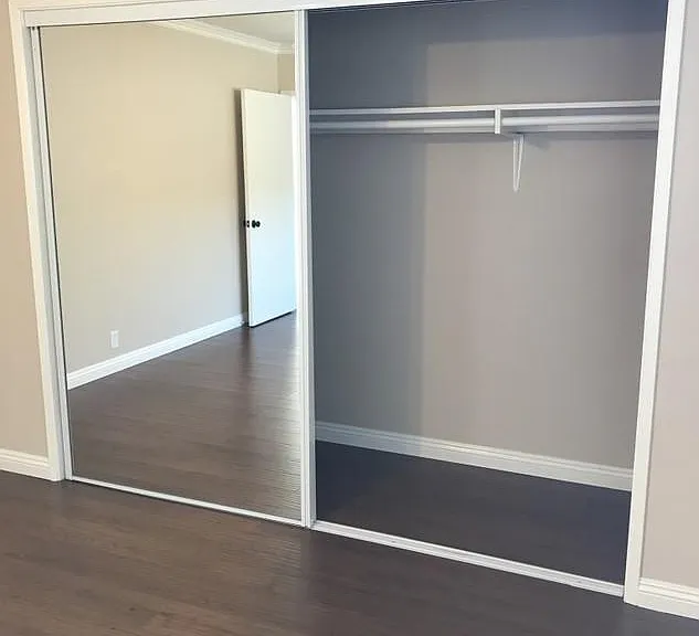 Large closet with lots of space