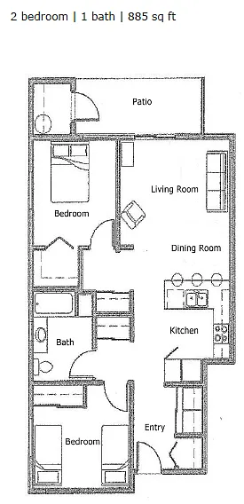 Floor plan Prairie View 2x1