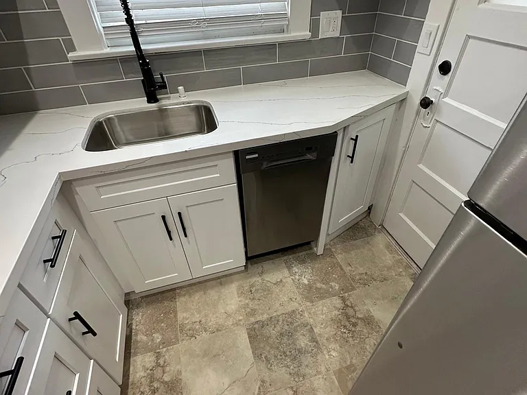 Back Door, Mini Dishwasher and Sink