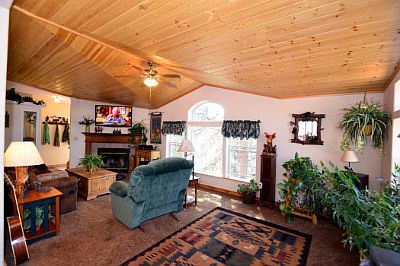 Cozy Wood Burning Fireplace