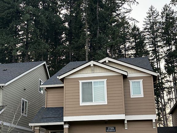 Look at the trees behind the house!