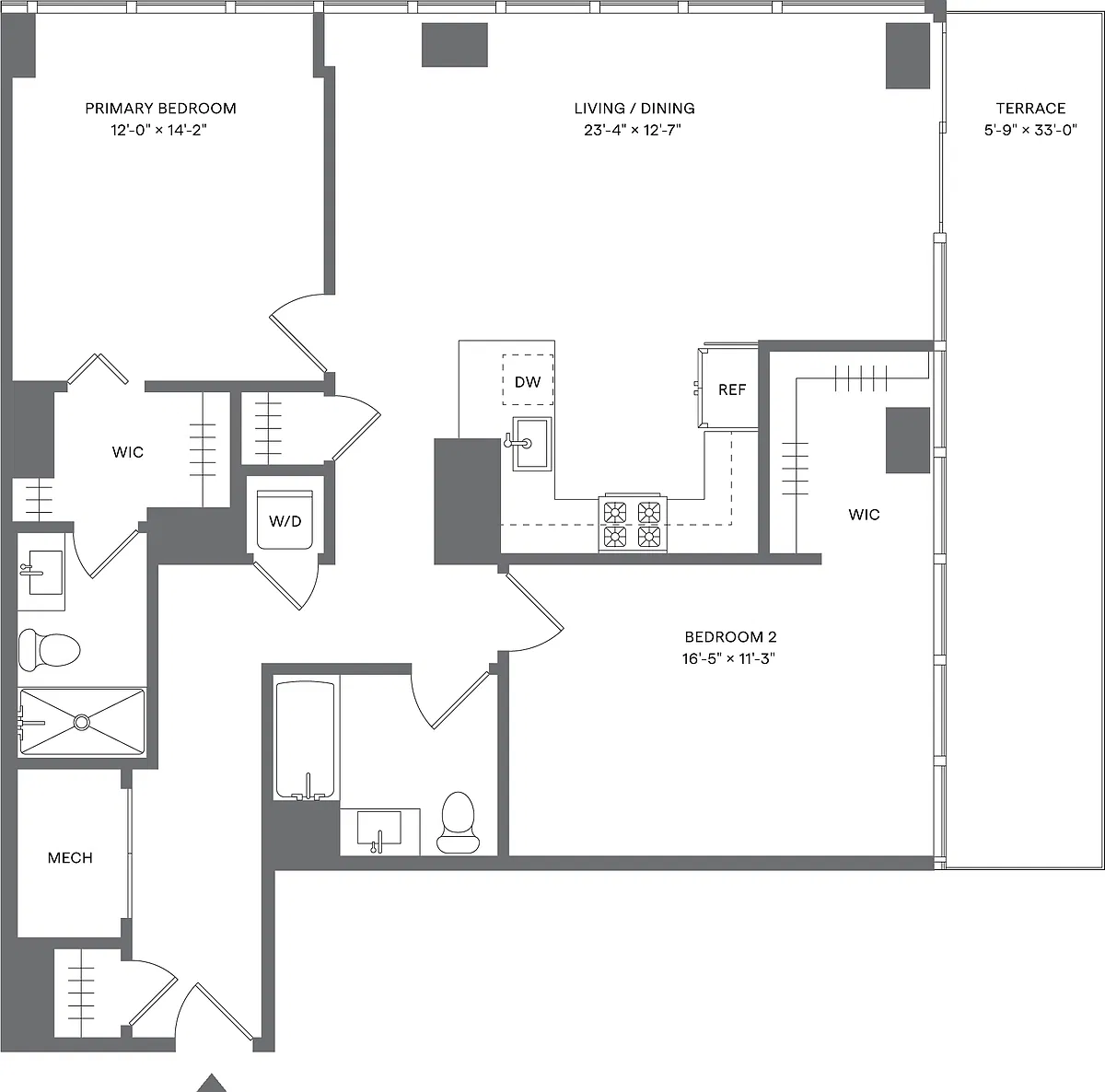 Floor plan 2 Bed/2 Bath_B3P