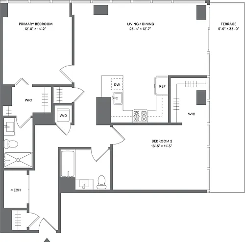 Floor plan 2 Bed/2 Bath_B3P