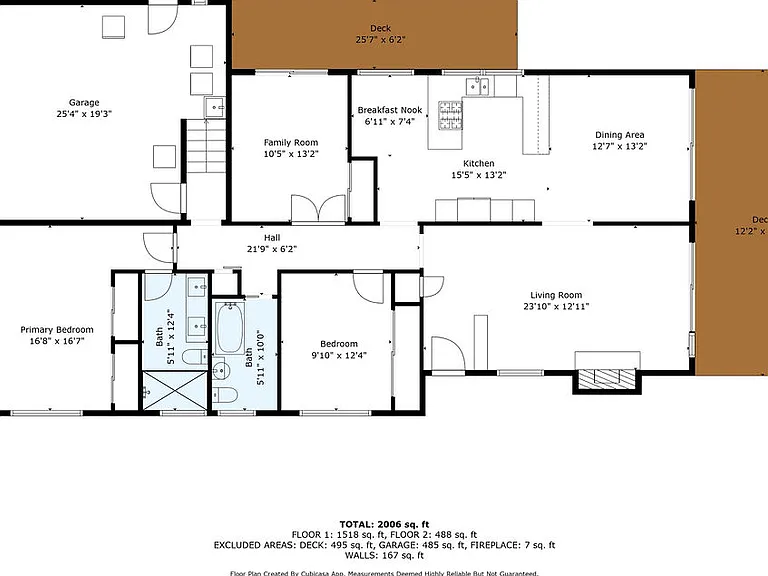 1st Floor with dimensions