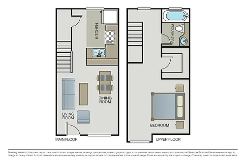 Floor plan Plan 1B Townhome