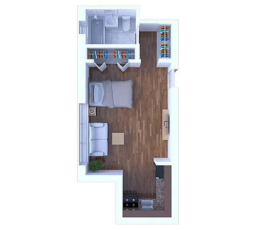 Floor plan Studio - Middle