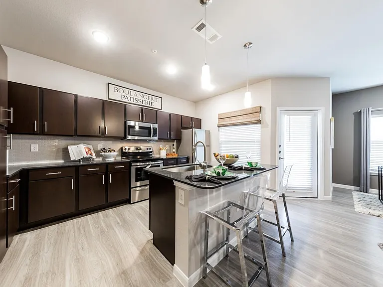 Model 2 - Open Floor Plan with Kitchen Island & Private Patio