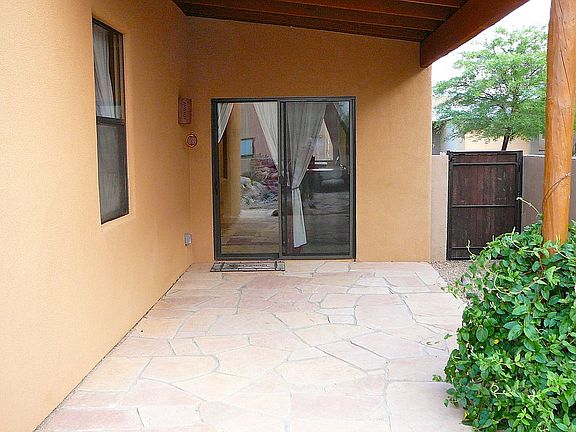 Covered flagstone patio