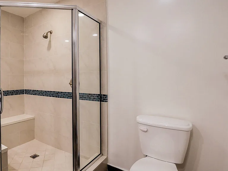 Bathroom with Stand-Up Shower with Glass Door