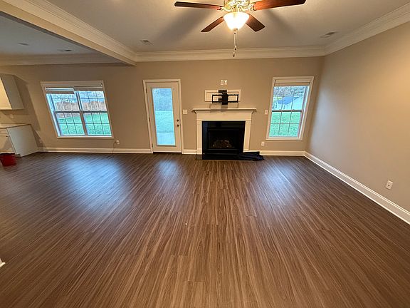 Living room with a fireplace.