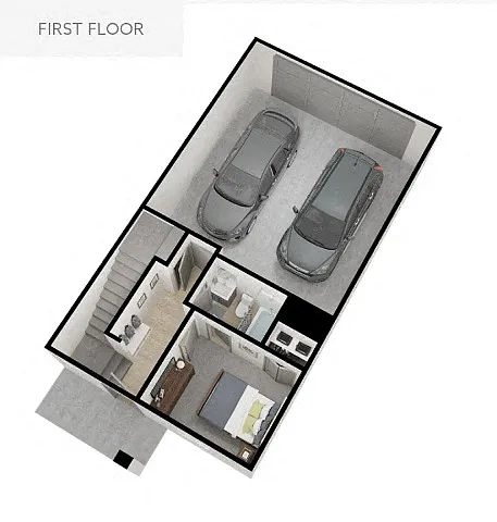Floor plan Big Sky 2-Bed w/ Unfinished Basement