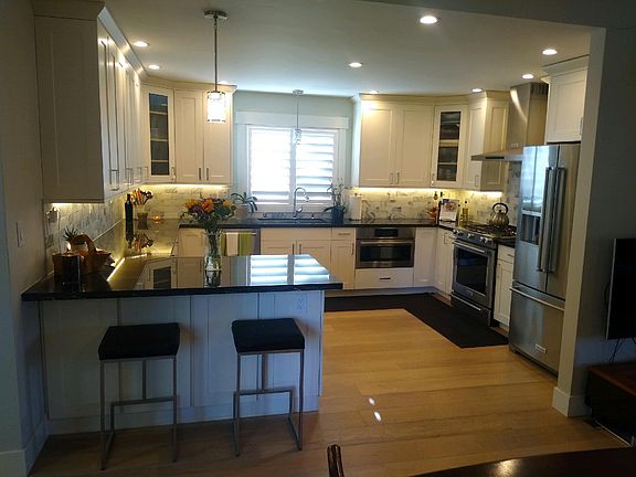 Kitchen viewed from dining room.