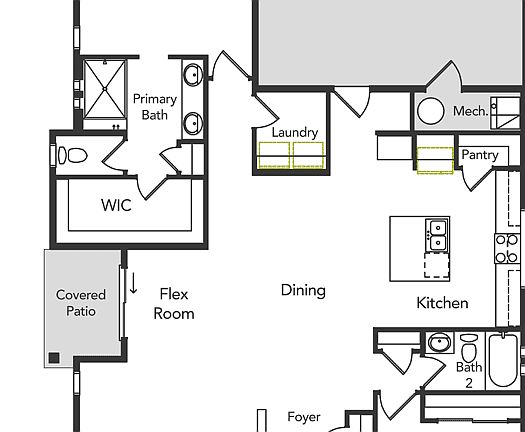 A layout of the Vega floorplan
